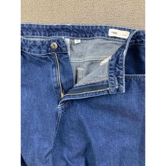 Collusion Jeans Unisex 34x26 Petite x005 Straight Leg Two Tone Blue White Denim - Picture 7 of 9